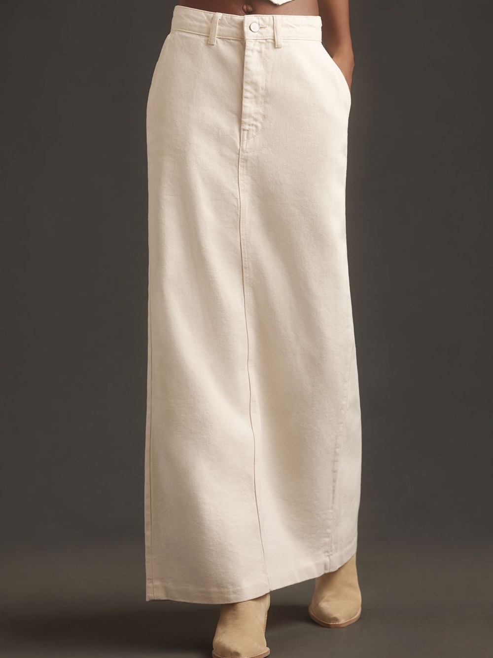 Reformation Cream High-Rise Maxi Skirt